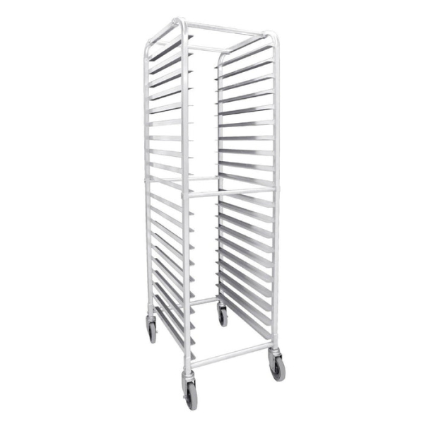 Carro Espiguero Para 20 Charolas de Acero Inox 304