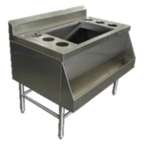 Coctelera Con Depósito Y Riel Para Botellas de Acero Inox 304