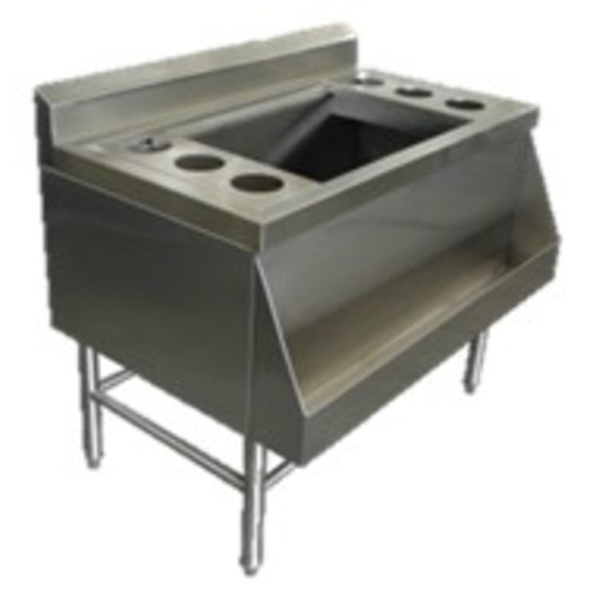Coctelera Con Depósito Y Riel Para Botellas de Acero Inox 304