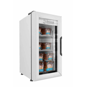 Congelador Vertical Con Puerta De Cristal de Acero Inox 304
