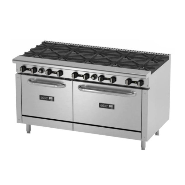 Estufa Con 2 Hornos Y 10 Quemadores A Gas de Acero Inox 304